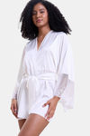 Mysthelle Super Comfy Satin Robe - Lily White — thumbnail 3
